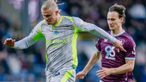 Manchester City, Burnley'i Haaland ile Geçip Zirveye Kuruldu